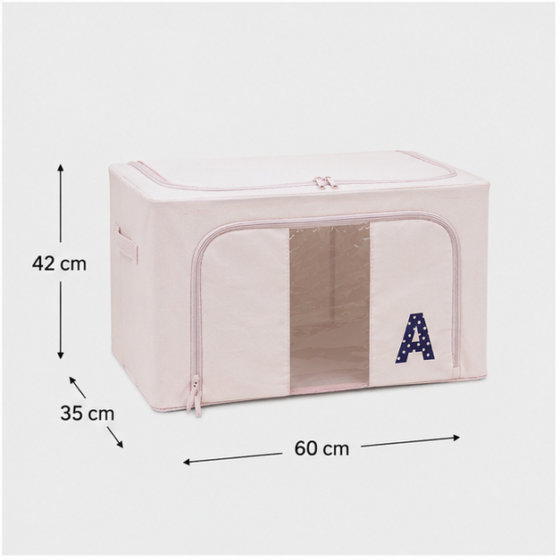 Pink Fabric Clothes Storage Bag 88L (YM2094)