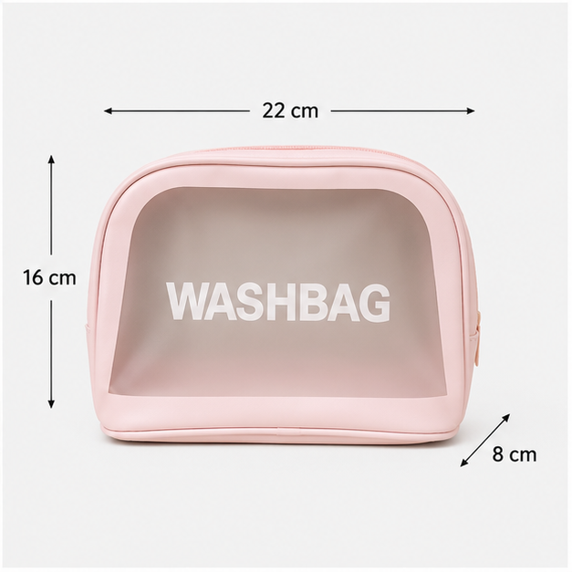 Pink Compact Makeup Storage Pouch with Zipper (YM1426)