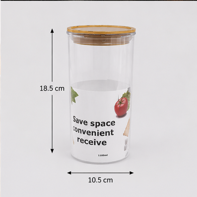 Plastic Storage Box Transparent 1100ML (YM1807)