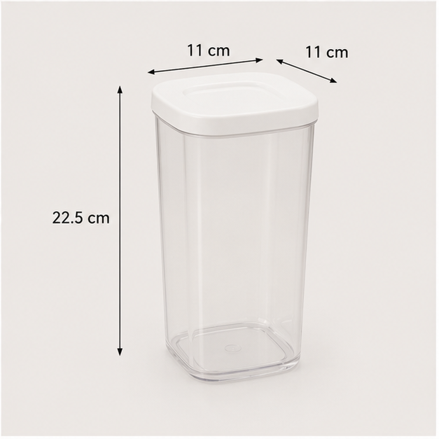 White Plastic Storage Box with Lid for Kitchen Organization (YM1240)