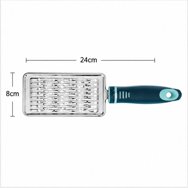 Stainless Steel Vegetable Grater with Blue Handle (YM097)