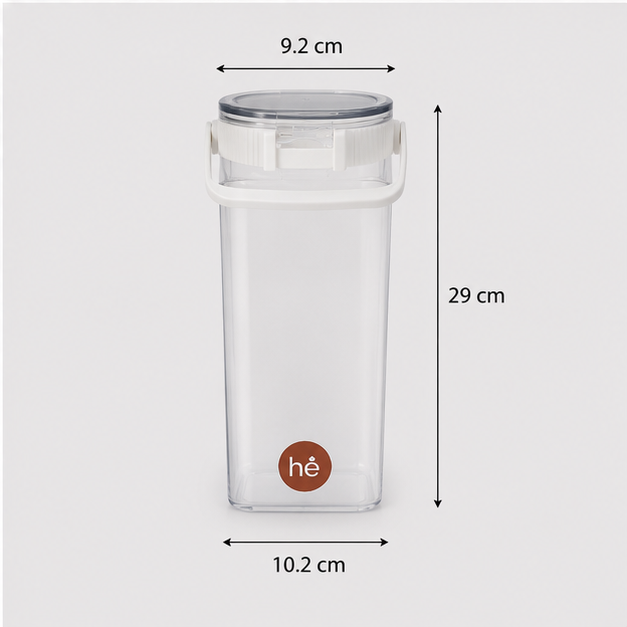White Airtight Cereal Storage Container 2300ML (YM2681)