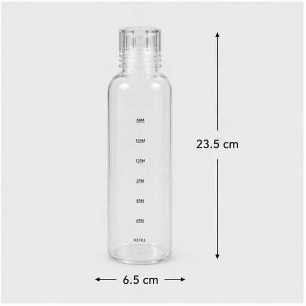 White Glass Water Bottle 550ML (YM2175)