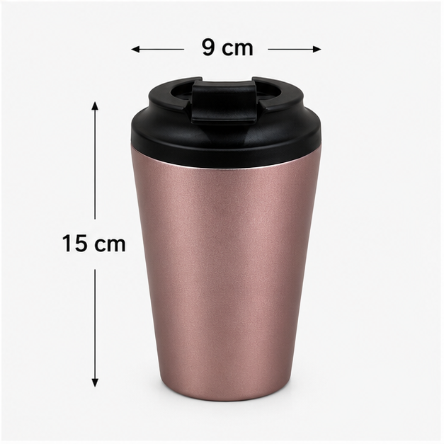 Pink Coffee Tumbler with Lid for Travel (YM1512)