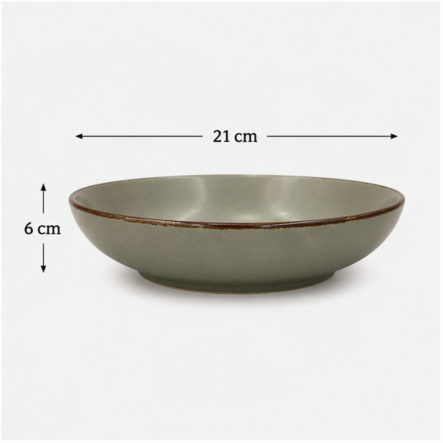 Green Ceramic Serving Bowl for Dining and Serving (YM1450)