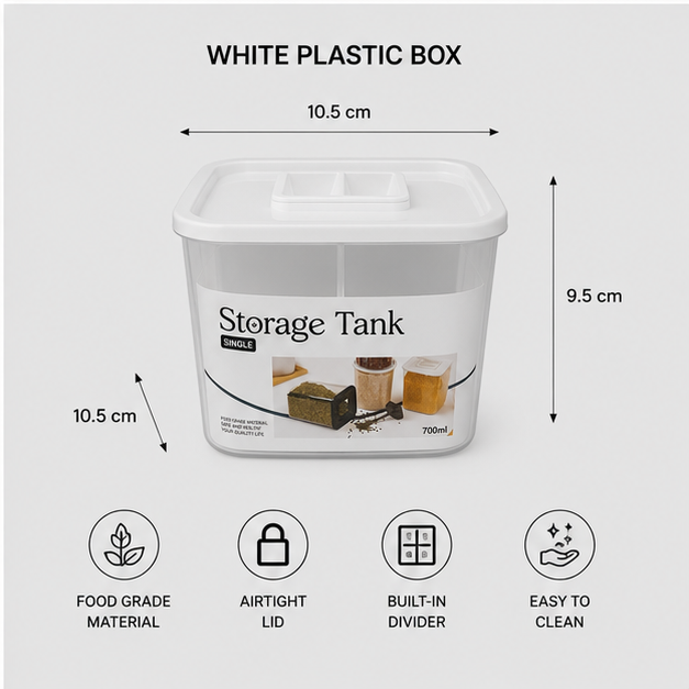 White Plastic Box (YM287)