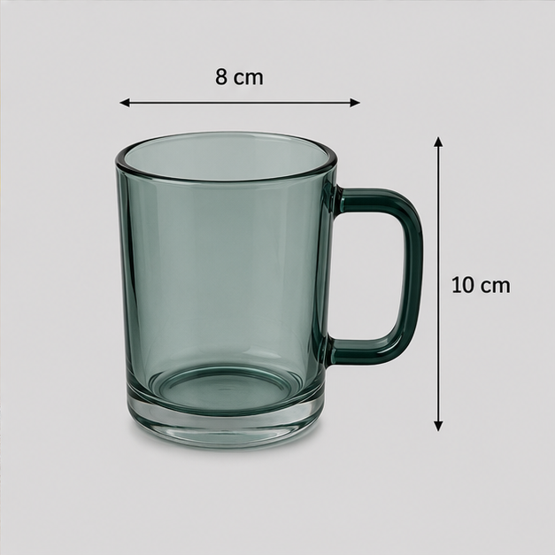 Green Glass Drink Cup for Water, Juice and Beverages (YM1687)