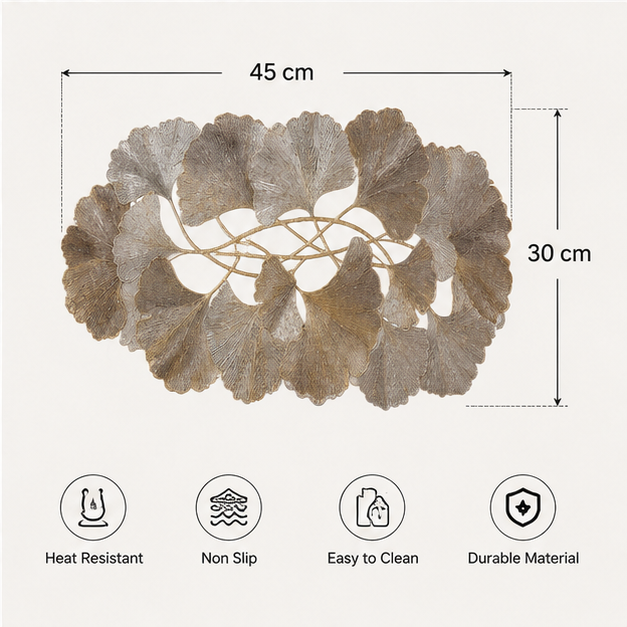 Ginkgo Leaf Gold Placemat (YM2649)