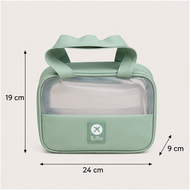 Clear Cosmetic Organizer Bag with Handle (YM1436)