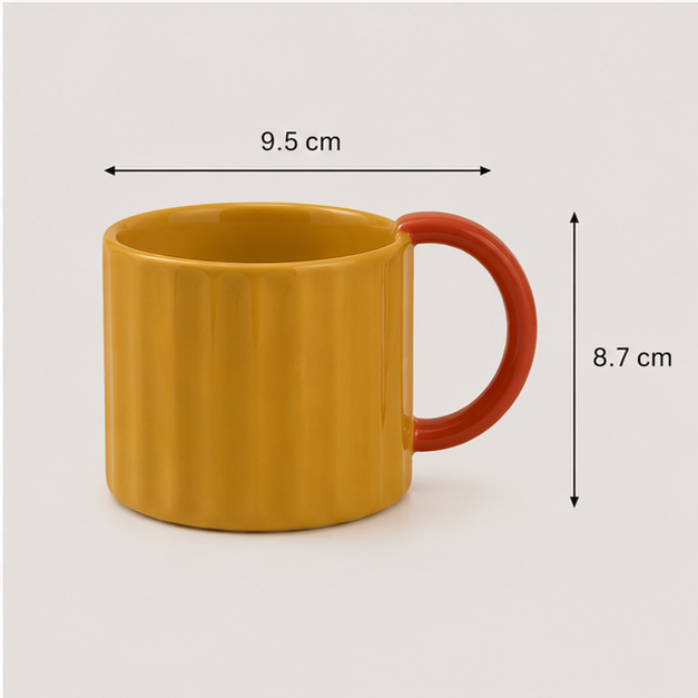Mustard Ceramic Coffee Mug  (YM1724)