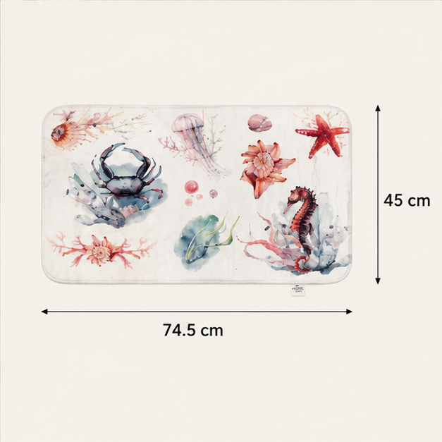 Ocean Theme Floor Mat Multi Color (YM231)