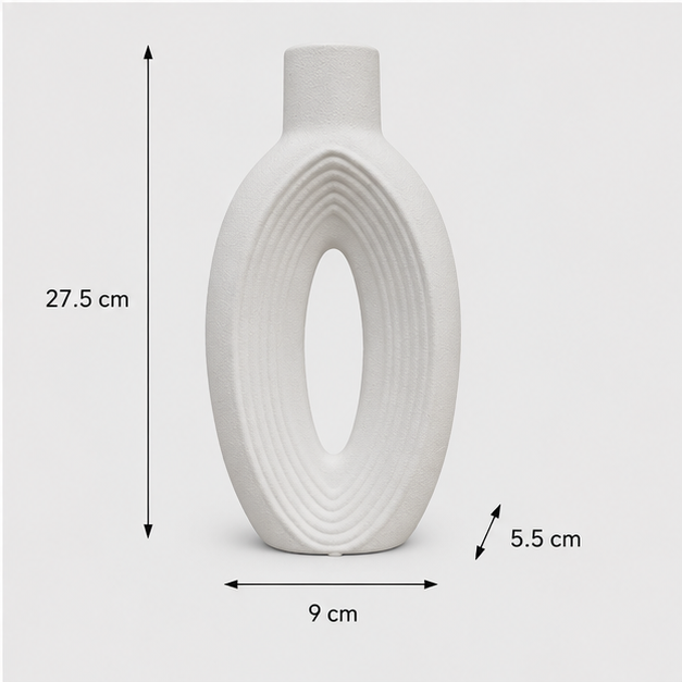 Modern Hollow Decorative Flower Vase White (YM1348)