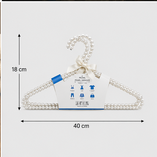 Pearl Design Clothes Hanger White (YM427)