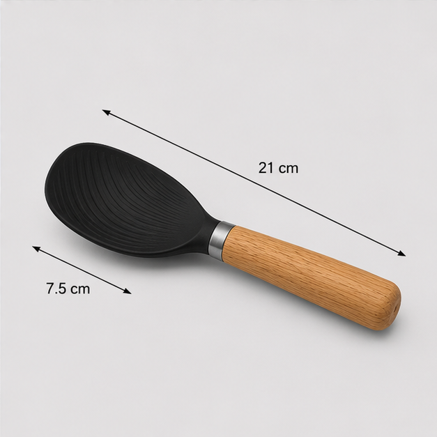 Black Mini Spatula for Baking and Food Preparation (YM1663)