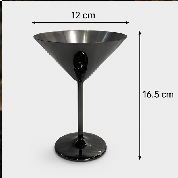Premium Metal Martini Glass for Bar & Cocktail Serving (YM1039)
