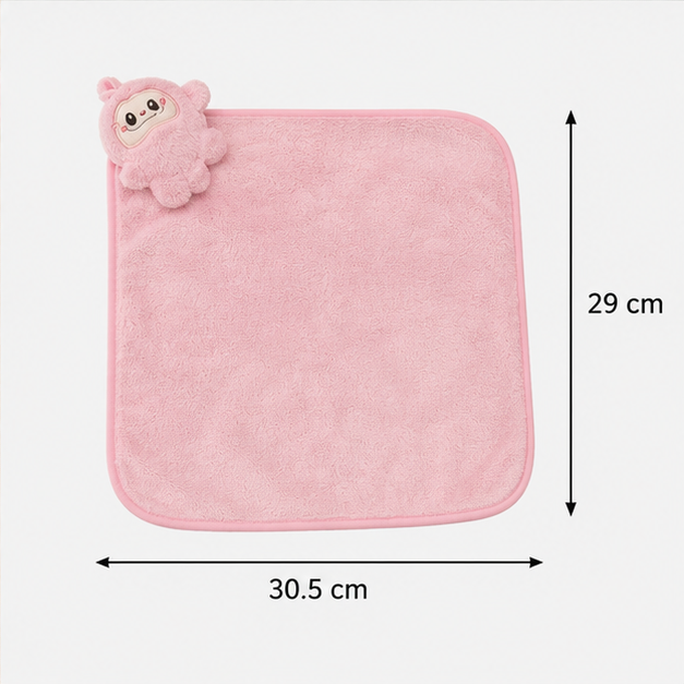 Cute Plush Hand Towel Pink (YM754)