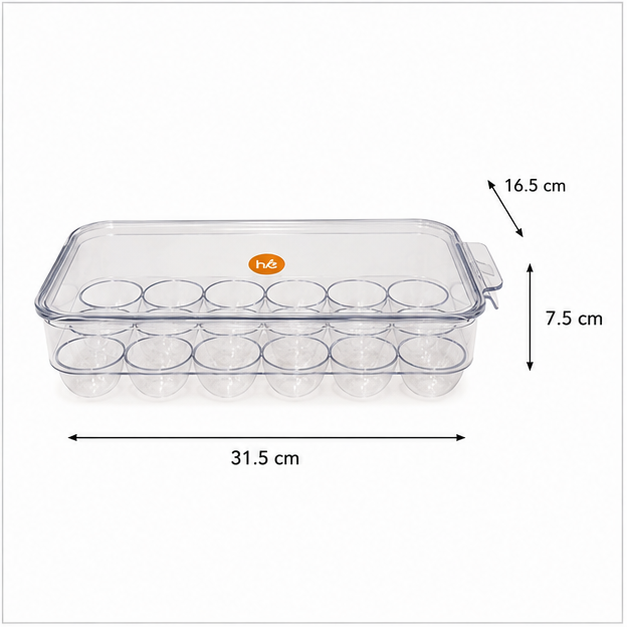 Transparent Egg Tray with Lid Plastic Storage Container(YM2721)