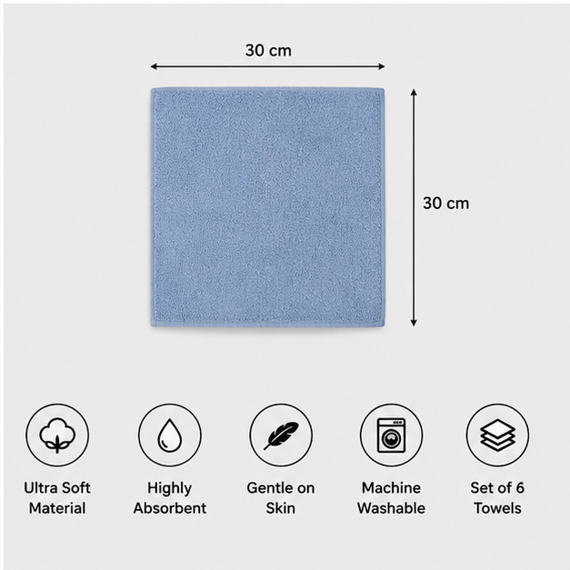 Soft Multi-Color Hand Towel Set for Daily Use (YM015)