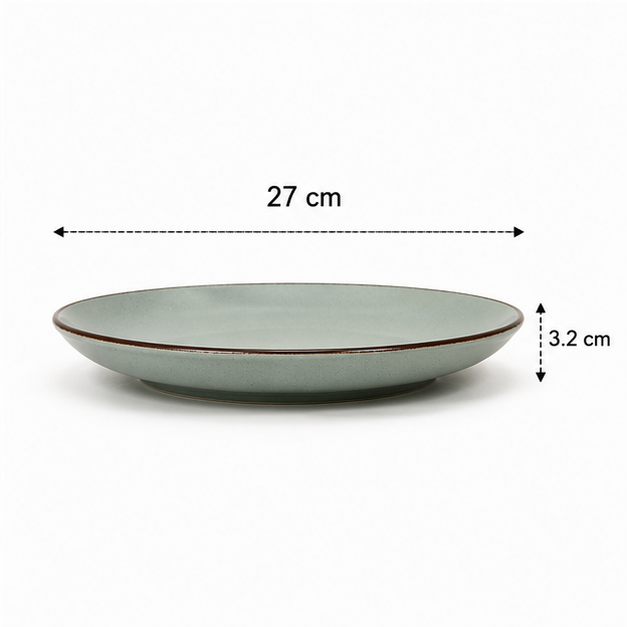 Elegant Green Ceramic Plate (YM1448)