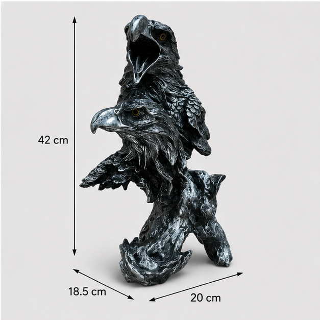 Designer Eagle Figurine Silver (YM2294)