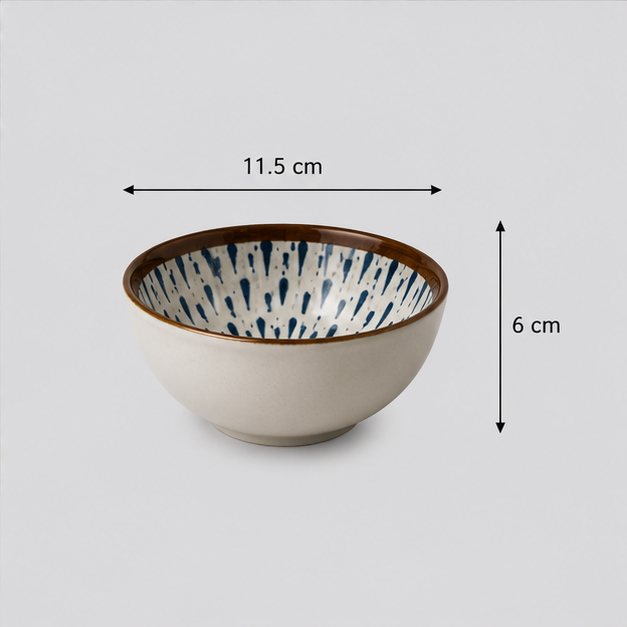White Bowl Set of 6 for Home Kitchen and Dining Use (YM1771)