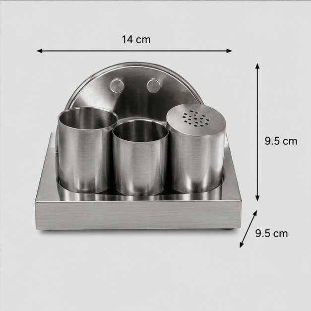 Salt Dispensers Stainless Steel Set of 3 (YM1665)