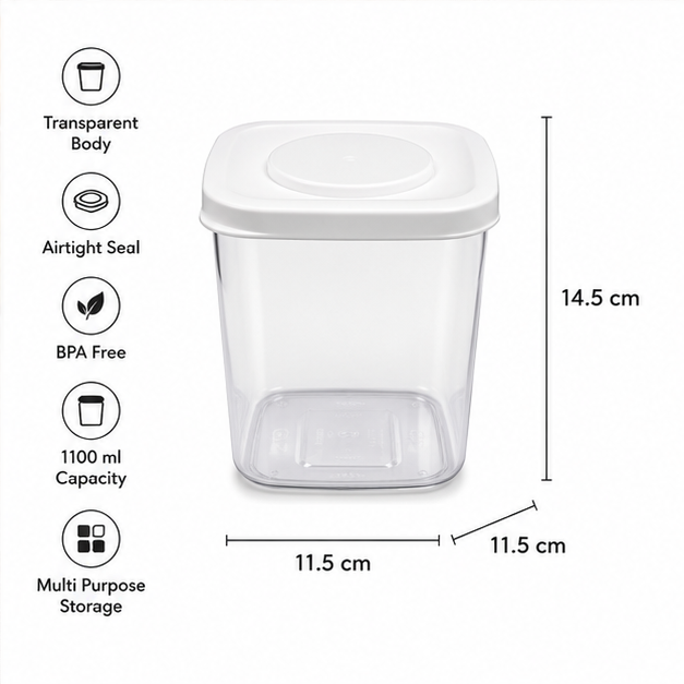 White Plastic Storage Box (YM1239)