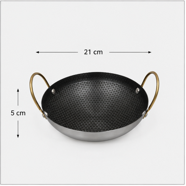 Small Honeycomb Cooking Pan with Dual Handles (YM1604)