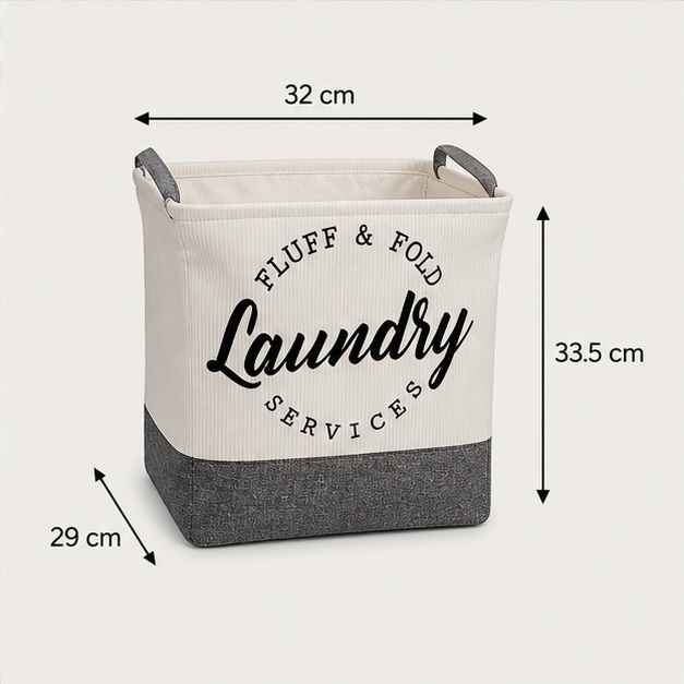 Grey Foldable Laundry Basket (YM509)