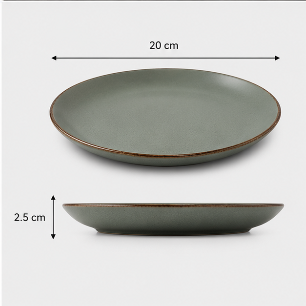Green Plate for Everyday Dining and Kitchen Use  (YM1449)