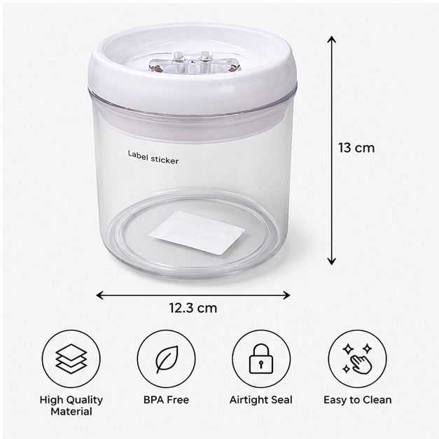 Transparent Airtight Food Storage Container (YM1808)