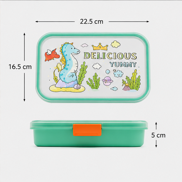 Kids Stainless Steel Lunch Box – Green (YM2498)