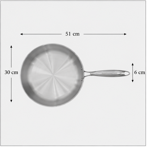 Stainless Steel Frying Pan for Everyday Cooking (YM1591)