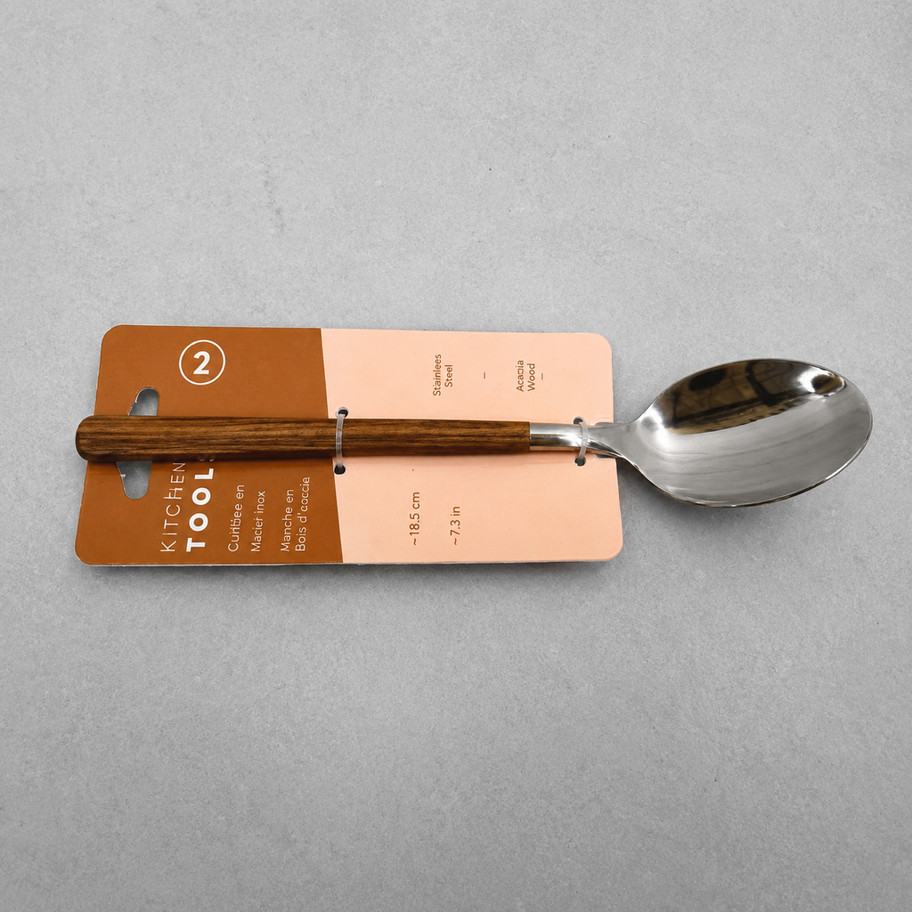 Wooden Handle Stainless Steel Soup Spoon(YM1467)