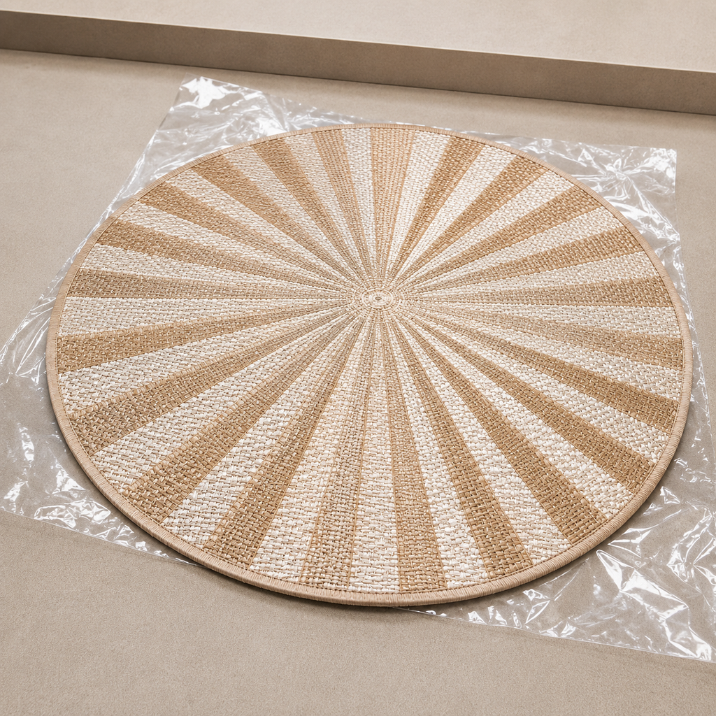 Round Woven Table Mat – Sunburst Design(YM2664)