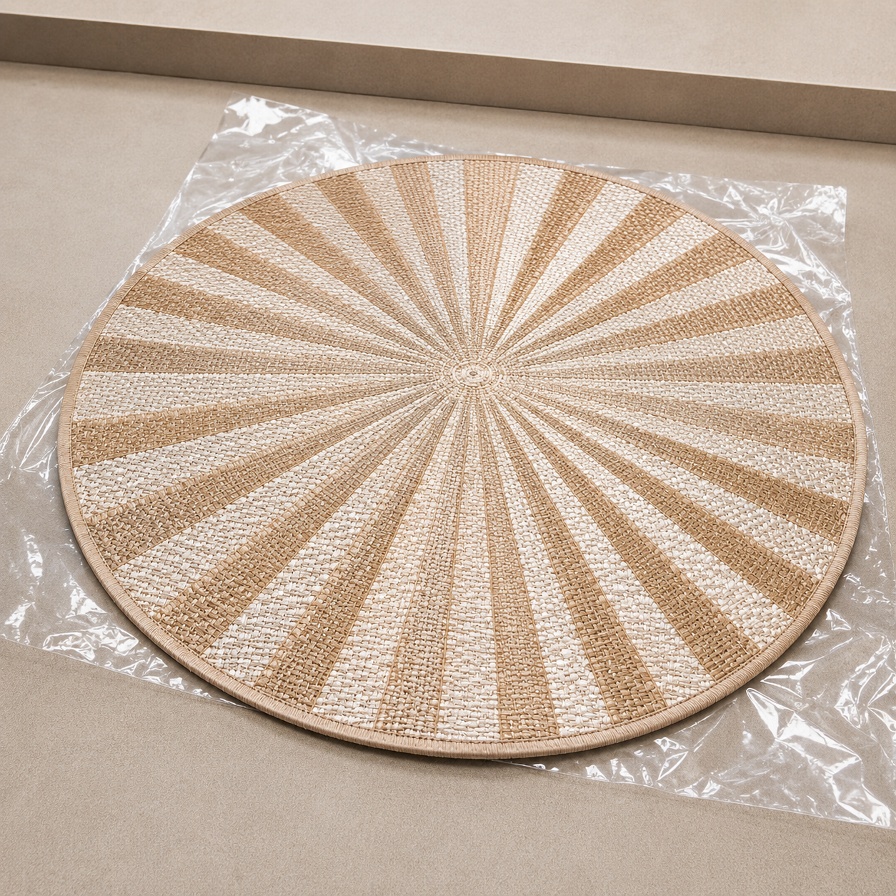 Round Woven Table Mat – Sunburst Design(YM2664)