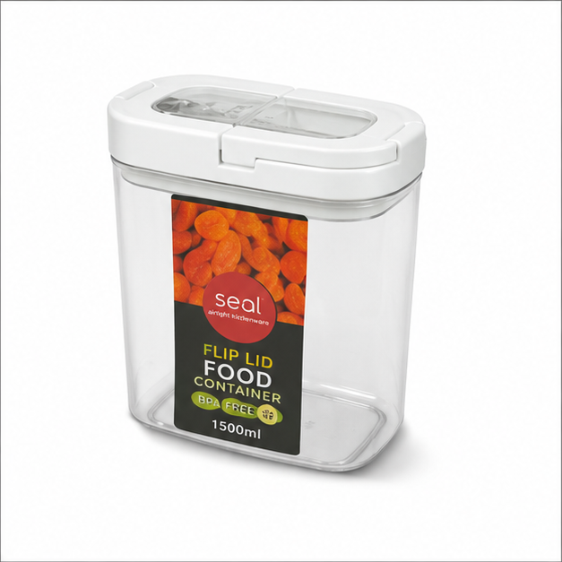 Flip-Lid Airtight Food Storage Container – 1500ml (YM2736)
