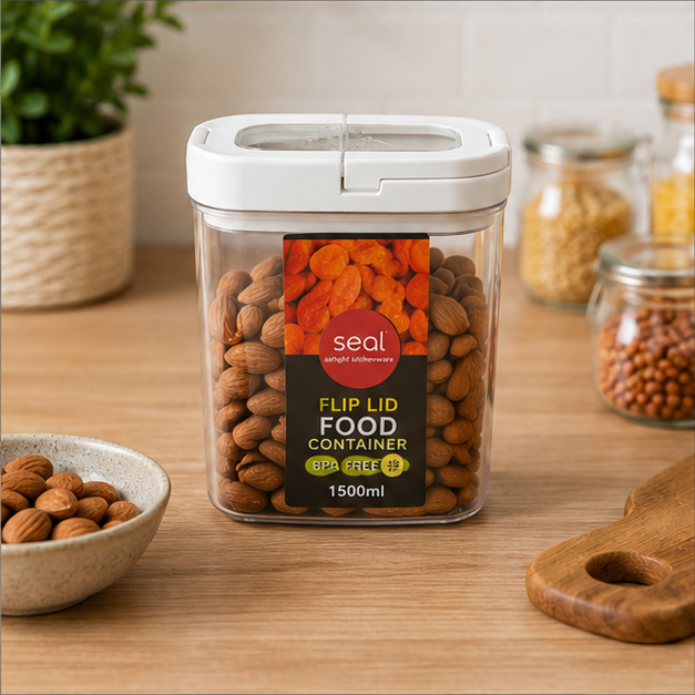 Flip-Lid Airtight Food Storage Container – 1500ml (YM2736)